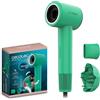 Cecotec Asciugacapelli Compatto e Leggero DryNova Green Leaf. 1600W, 110000RPM, Motore Brushless, Diffusore e Concentratore, Generatore di Ioni, Silenzioso e Durevole, 4 Impostazioni Temperatura