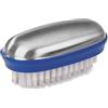 Fackelmann Saponetta Cancella Odori con Spazzolina Pulisci Unghie, Acciaio Inox, Argento