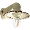Petra Lux Applique rustica in ceramica con piatto bianco d.18 lavorato a mano filo COTTO - decoro AUTUNNO con struttura bianca in ceramica 1XE27 -40100/20