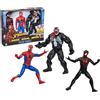 Spiderman Marvel Titan Series Spider-Man, Venom e Miles Morales - Confezione da 3 personaggi d'azione
