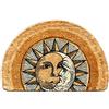 WERGHJ Zerbino mezzo rotondo, tarocchi sole luna tappeti | Tappeto da bagno a semicerchio, antiscivolo, assorbente, in microfibra, trapuntato, per interni, per cucina, soggiorno