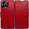 KEJI Cover Custodia per Honor X5C Plus, Cover Custodiaa Libro in Pelle Portafoglio con Supporto Flip Caso Supporto Stand Chiusura Magnetica Honor X5C Plus, Elegante (rosso)