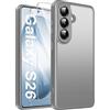 FLLAO Opaca Cover Compatibile con Samsung Galaxy S26 5G con 2 Vetro Temperato, [Della Fotocamera Protezione] Anticaduta Antiurto Anti-Graffio Hard PC Custodia Grigio