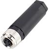 HangTon Connettore per cavo femmina M8 a 4 pin, terminale a vite, codice A, alimentazione 12 V DC 3 A, impermeabile IP67, aviazione circolare non schermata, per interruttore sensore I/O PLC, 2 pezzi