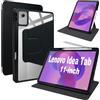 Lemxiee Cover per Lenovo Idea Tab 11" Case,Custodia in pelle PU + Acrilico trasparente per supporto rotante & Slot per penna