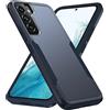 AIOVETEAB Cover Per Samsung Galaxy S22, Heavy Duty Custodia 2 in 1 Hybrid Armor Hard Cover Case Posteriore Protettiva per Samsung Galaxy S22 5G,Blu