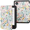 MoKo Custodia per 6″ Tolino Shine Color/5 &Kobo Clara BW/Color, Fiori | Cover Folio ultra sottile e leggera con funzione Auto Wake/Sleep per Kobo Clara 2024/2022