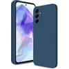 Btstring Cover per Samsung Galaxy A55, Blu | Custodia Antiurto, Sottile in Silicone TPU, Fodera in Microfibra, Protezione della Fotocamera