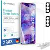 smartect TPU Pellicola Protettiva 2 + 2 Pezzi per Samsung Galaxy S21 Plus | Schermo + Fotocamera, Protezione Anti Graffio, Senza Bolle, Ultra Trasparente, Compatible Impronte Digitali, Compatible Cover