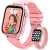 BANLVS Smartwatch Bambini GPS con Videochiamate, Chiamate, SOS, Rosa | 4G Orologio Smartwatch Bambini, Chat Vocale, Modalità Scuola, Sonno, IP68, Contapassi, Sveglia Smart Watch Ragazzi e Ragazze