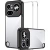 Lemxiee Cover per Nothing Phone 4a Pro Case + [2 Pezzi] Pellicola Vetro Temperato per Nothing Phone 4a Pro Custodia con Antiurto & Antiscivolo