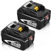 TOPBATT 2X18V 5500mAh Batteria di ricambio per Makita Batteria 18V BL1850 BL1860