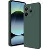 Btstring Cover per Xiaomi Redmi Note 14 4G, Verde | Custodia Antiurto, Sottile in Silicone TPU, Fodera in Microfibra, Protezione della Fotocamera