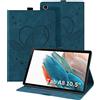 Auslbin Custodia per Samsung Galaxy Tab A8 2021 10.5 Pollice SM-X205/X200 Pelle PU La Farfalla Modello Cover Tablet Case con Supporto Funzione(Blu)