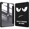 FINTIE Cover per iPad 9a/8a/7a Generazione 10,2 Pollici (2021/2020/2019) | [con Portapenne] Antiurto Sottile Custodia Posteriore Trasparente Case con Auto Sveglia/Sonno, Don't Touch