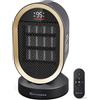 MYCARBON Stufa Elettrica per Bagno, Display, ECO, Osc 80°, Basso Consumo | Stufetta Termoventilatore Scaldabagno 1500W Timer 24h con Telecomando Silenzioso