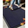 COLOR&GEOMETRY Zerbino Ingresso Esterno 80x120 cm Antiscivolo Blu | Tappeto impermeabile, resistente, trattiene lo sporco, ingresso pulito, lavabile, ideale per portico, patio, garage