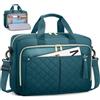 RAINSMORE Borsa Porta pc 15,6 pollici Borsa Lavoro Donna Impermeabile | Borsa Computer Grande Borsa Porta Documenti Donna Borsa Messenger Insegnante per Ufficio Università Scuola Verde