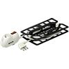 BTicino 3633DB Prolunga Domestica BTRE 2 P+T, 3x1,5 mmq, 2 Prese Bipasso 10/16A e 1 Presa Tedesca P30, Interruttore Luminoso, 3 m, Bianco
