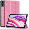 Caweet Custodia per Xiaomi Redmi Pad 2 Pro (12,1, uscita nel 2025) - Cover posteriore rigida leggera a tre ante con funzione stand-by/sveglia automatica, rosa glitterata
