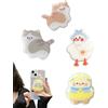 JHOSFA Supporto Telefono Adesivo Gatto 4 Pezzi, Porta Cellulare da Dito con Impugnatura Pieghevole per Smartphone, Pop Socket Cute per Android Presa Sicura Anti-Scaduta Ragazza