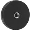NovelGoal D36 mm Mini forte magnete magnetico base rotonda rivestita in gomma 1/4 M4 M5 M6 per videocamere smartphone per barra luminosa LED staffa di supporto (1/4-20, foro per vite piatto)