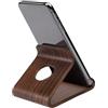 Gosknor Supporto per Telefono in Legno, 8,7x7,5x6cm Supporto Portatile Telefono Cellulare Tavolo in Noce Smartphone Accessori per Scrivania Casa Letto Cucina Ufficio