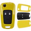mt key Cover protettiva in plastica rigida per chiavi della macchina Giallo compatibile con Opel Astra J Corsa D Meriva Insignia Zafira Adam