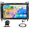 Hodozzy 2GB 64GB Autoradio per Mercedes-Benz Sprinter Vito Classe V B B200 | W245 W639 W906 Viano W169 B160 B180 Radio Wireless Carplay Android Auto, Android 7 Pollici Touch Screen GPS WiFi Bluetooth