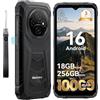 Blackview Fort1 Rugged Smartphone, Telefono Indistruttibile Android 16, Batteria 10000mAh, IP68/IP69K Cellulare Resistente, fino a 18GBRAM+256GBROM Display 6,56 90Hz, NFC/OTG/GPS/3 Anni di Garanzia
