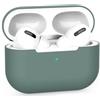ZYWUOY Custodia in silicone per AirPods 4 Cover antiurto nera (blu scuro) | Silicone ammortizzante, copertura completa, protezione dai graffi, colore nero, leggero da trasportare