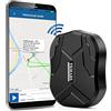 TKMARS Localizzatore GPS per Auto Senza Abbonamento con APP GPS Tracker Standby Impermeabile Magnete Potente e Batteria da 5000mAh con Geo-fence Smart Alarm TK905 (TK905-2G-5000mAh)