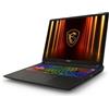 msi Vector 16 HX AI A2XWIG-292XIT, Intel Core Ultra 9 275HX, Notebook Portatile (16) Quad HD+, 32GB DDR5-6400MHz RAM, 1TB SSD NVMe, GeForce RTX 5080 Laptop GPU, FreeDOS
