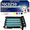 aauot 70C0Z50 Unità Tamburo Compatibile per Lexmark CX310dn CX310n CX410de CX410dte CX410e CX417de CX510de CX510dhe CX510dthe CX510the Stampanti, Alta Resa Stimata 40000 Pagine,BCMY-1 set