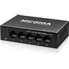 NICGIGA Switch Ethernet Multi-Gigabit 5 Porte 2,5Gb Non Gestito | 2,5G Sdoppiatore Ethernet, Switch di Rete Desktop in Metallo Senza Ventola per PC Gaming 2,5Gbps, NAS, Router/AP Wi-Fi 6