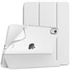 TiMOVO Cover per iPad A16 11. Gen 11&10. Gen 10,9, Bianco | Custodia TPU Morbido e Sottile, Custodia Protettiva Posteriore Traslucida Opaca, Auto Sveglia/Sonno