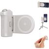 PGYTECH MagCam 2 Impugnatura per Smartphone Kit Modulare 3-in-1, Telecomando Bluetooth, Impugnatura di Ricarica e Supporto Wireless Magnetico MagSafe, per iPhone 12-18/Android 14 (Grigio Nebbia)