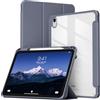 BQDIYOO Cover per iPad (A16) 11 Generazione 11 2025 / iPad 10 Generation 10.9 2022 Custodia protettiva con porta penna, retro trasparente, standby / sveglia automatica, viola