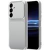 HULLIN Custodia in TPU per Samsung Galaxy S26 Ultra (6,9 pollici), con finestra per fotocamera, colore: argento o bianco