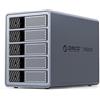 ORICO Enclosure per disco rigido RAID a 5 alloggiamenti da 20 Gbps con | Enclosure HDD con 20Gbps USB 3.2 Gen 2x2. Alluminio, potenza 150W, RAID hot-swap, plug & play, chip JMS591 fino a 2000MB/s.