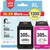 Penguin 305XL Cartucce per HP 305 XL Deskjet 4222e 4210e 2821 Nero e Colore | Compatibile con HP Deskjet 4230e 4200e 2800 2820e 2800e 4220e 2810e 2820 2822e 2823e 2700e 2710e 4100 4100e 4110 Cartuccia