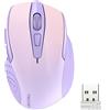 TECKNET PRO Mouse Senza Fili, 2,4GHz Wireless con Ricevitore USB, Lavanda | 4000 DPI, Design Ergonomico per Destrorsi, Durata di Vita di 24 Mesi Compatibile con PC, Mac, Laptop, Computer, Windows