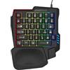Generic Tastiera A Una Mano Meccanica Singola Mano | Tastiera A Una Mano Per Giocare Con I Videogiochi Su Computer E Dispositivi Mobili Tastierino Cablato RGB Retroilluminato