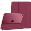 FINTIE Cover Custodia per iPad (A16) 11ª/10ª Gen 11/10.9, Burgundy | Cover Tri-Fold Sottile e Leggera con Retro Semi-Trasparente, Supporto Stabile, Funzione Auto Sveglia/Sonno, Anti-Impronta