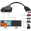 MDLSDE Adattatore Splitter HDMI, 1080P HDMI Splitter 1 a 2 vie Maschio a Doppia Presa Cavo da 2 Femmina per HDTV HD LED Monitor LCD e Proiettori Supporta Due Televisori Solo Dispositivo Alla Volta