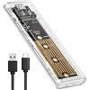 AXFEE Case SSD NVME, USB 3.1 Gen 2 10Gbps UASP per NVMe PCIe M-Key/M+B Key | 10Gbps Adattatore USB, Enclosure Lettore M2 per SSD Size 2230/2242 / 2260 / 2280, con UASP Adattatore m2
