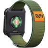 NotoCity Cinturino Hook and Loop per Garmin Venu X1 - 24 mm Verde Militare Marrone | Nylon durevole e traspirante, facile regolazione della misura, comodo da indossare