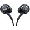 UrbanX Cuffie stereo OEM UrbanX 2020 per Galaxy Note 10 Note 10+ S10 Plus S9 Note 8 S9+ S10e S10 cavo intrecciato - progettate da AKG - con microfono (nero) Connettore USB-C