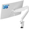 suptek Supporto per Monitor Braccio per Monitor con Molla a Gas Regolabile in Altezza per Schermi da 17-35 pollici, VESA 75/100 mm, fino a 10 kg, Ergonomico,Bianco