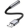 Amzpas Adattatore Audio da USB a jack da 3,5mm, Adattatore Jack USB a Cavo Dongle Aux per Cuffie e Microfono Compatibile con Tablet PC Switch PS 4/5 Macbook e altro ancora (1)